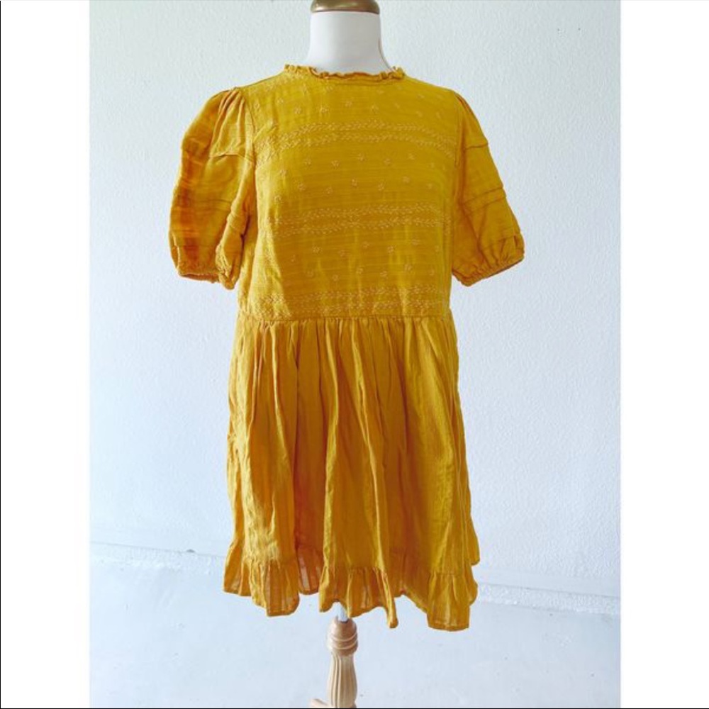 yellow babydoll dress